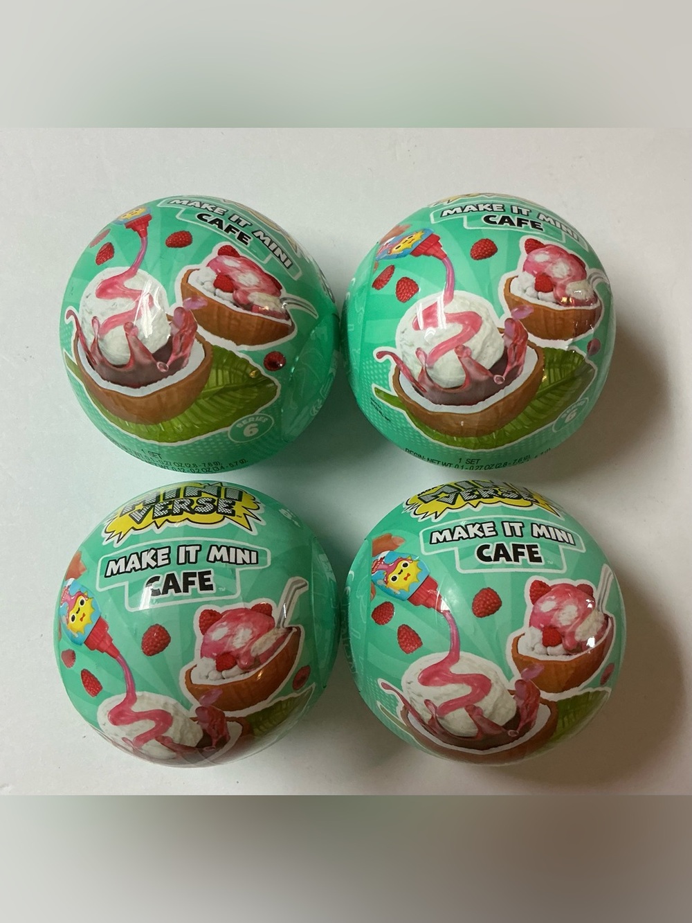 A LOT OF 4 MGA's Miniverse Make It Mini Cafe Series 6 Mini Collectibles